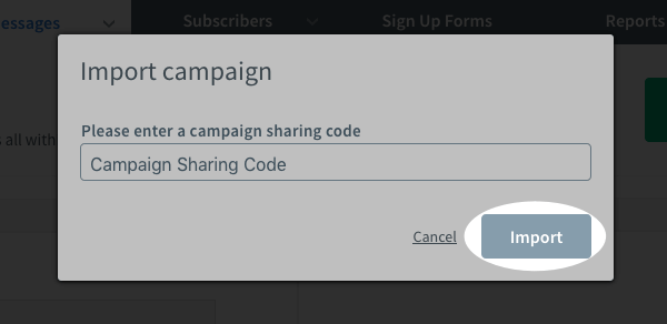 Paste Campaign Code